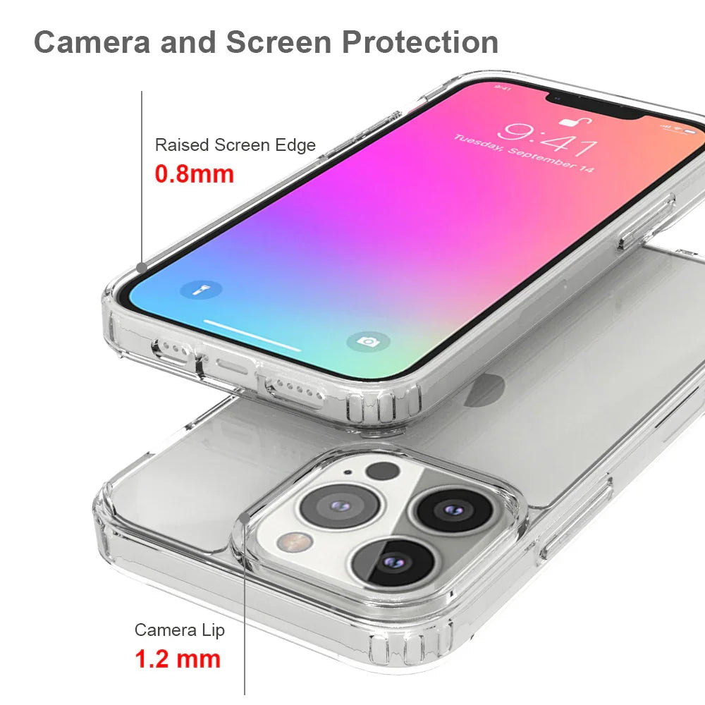 Armor-X Ahn Shockproof Protective Case For iPhone 13 Pro - Clear - Tashqila Armor-X Ahn Shockproof Protective Case For iPhone 13 Pro - Clear - Tashqila